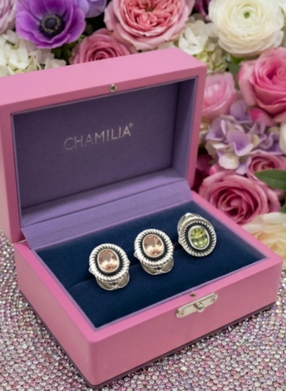 3pc Rare Chamilia Oval  Connectors S925 Bundle